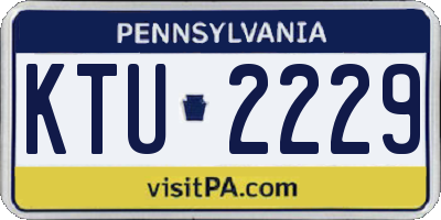 PA license plate KTU2229