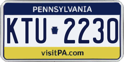 PA license plate KTU2230