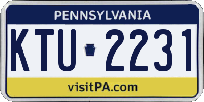 PA license plate KTU2231