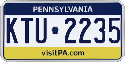 PA license plate KTU2235