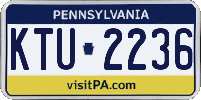PA license plate KTU2236