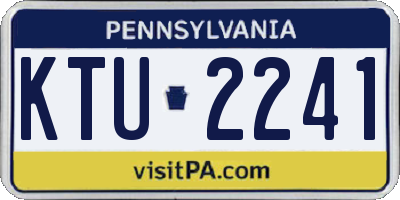 PA license plate KTU2241