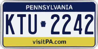 PA license plate KTU2242