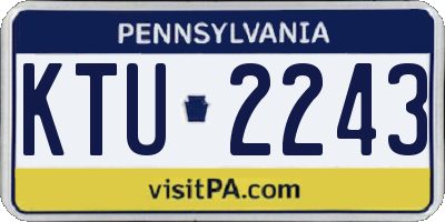 PA license plate KTU2243