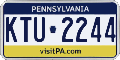 PA license plate KTU2244