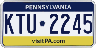 PA license plate KTU2245