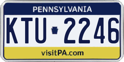 PA license plate KTU2246