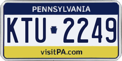 PA license plate KTU2249