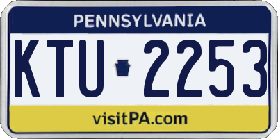 PA license plate KTU2253