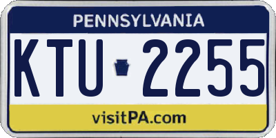 PA license plate KTU2255