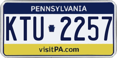 PA license plate KTU2257