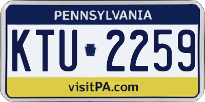PA license plate KTU2259