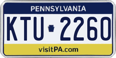 PA license plate KTU2260