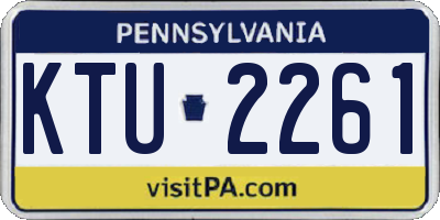 PA license plate KTU2261
