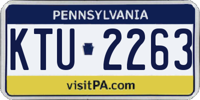 PA license plate KTU2263