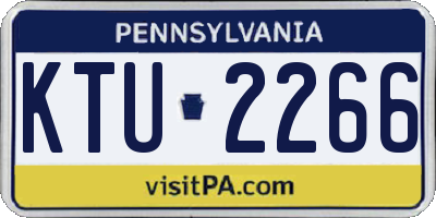 PA license plate KTU2266