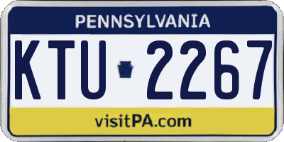 PA license plate KTU2267
