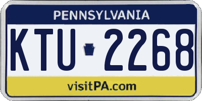 PA license plate KTU2268