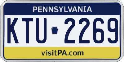 PA license plate KTU2269