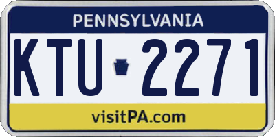 PA license plate KTU2271