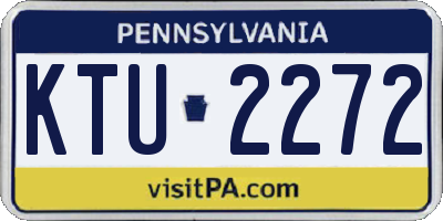 PA license plate KTU2272