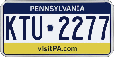 PA license plate KTU2277