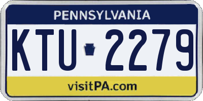 PA license plate KTU2279