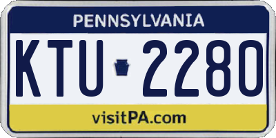 PA license plate KTU2280