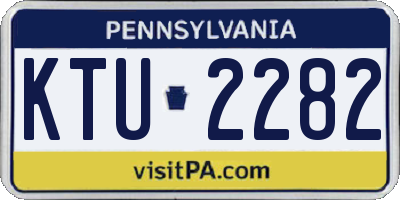 PA license plate KTU2282