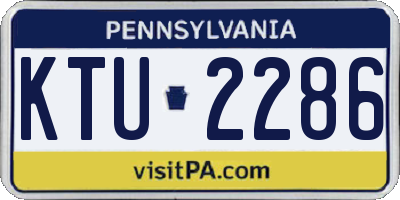 PA license plate KTU2286