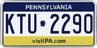 PA license plate KTU2290