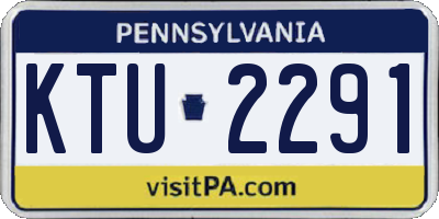 PA license plate KTU2291