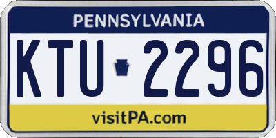PA license plate KTU2296