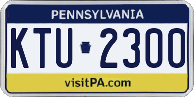 PA license plate KTU2300