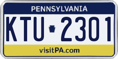 PA license plate KTU2301
