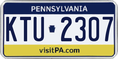 PA license plate KTU2307