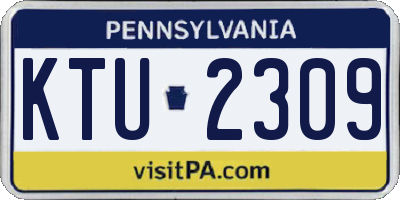 PA license plate KTU2309