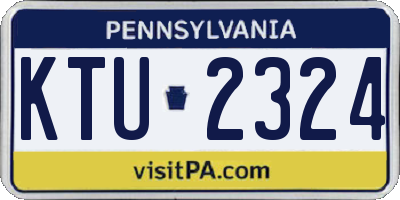 PA license plate KTU2324