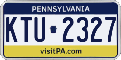 PA license plate KTU2327