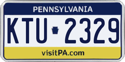 PA license plate KTU2329