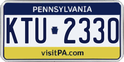 PA license plate KTU2330