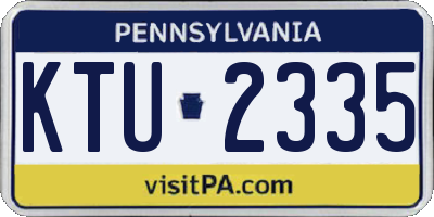 PA license plate KTU2335