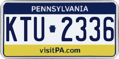 PA license plate KTU2336