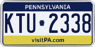 PA license plate KTU2338