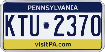 PA license plate KTU2370