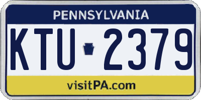 PA license plate KTU2379