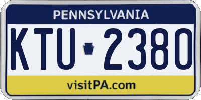 PA license plate KTU2380