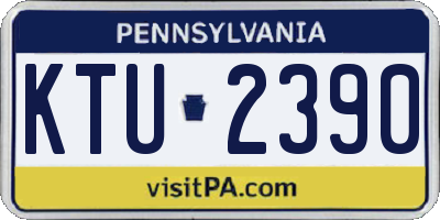 PA license plate KTU2390
