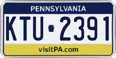 PA license plate KTU2391