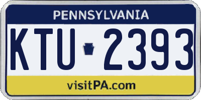 PA license plate KTU2393